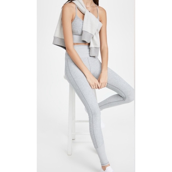 ALO YOGA Alosoft High-rise Stretch-woven Leggings In Athletic Heather Grey Sz XS - Picture 1 of 8